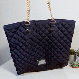 JUICY COUTURE Quilted Navy Blue Shoulder Bag